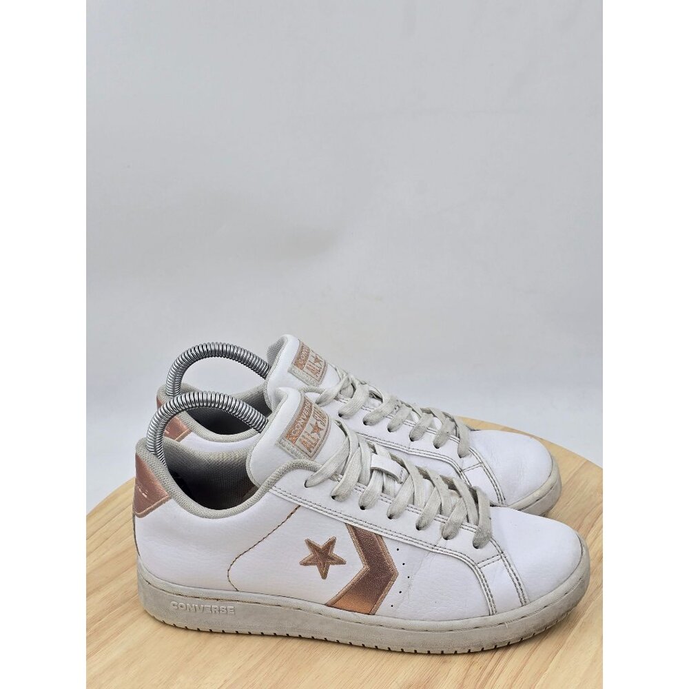 Converse EV3 OX 162868C Womens  White Rose Gold Skater Fashion Shoes Sz 7